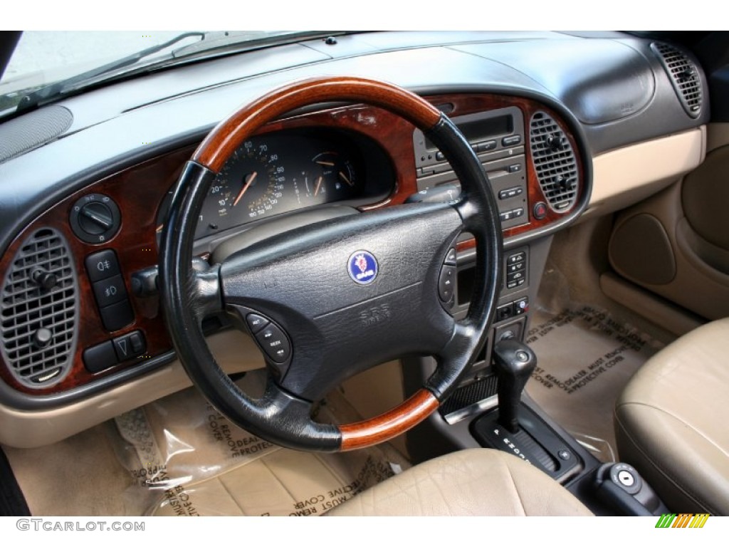 2002 9-3 SE Convertible - Cosmic Blue Metallic / Sand Beige photo #64