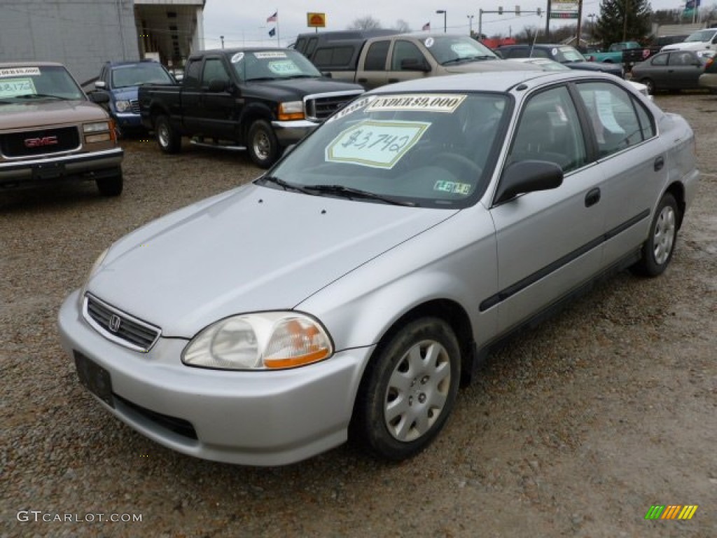 1998 Civic LX Sedan - Vogue Silver Metallic / Gray photo #1