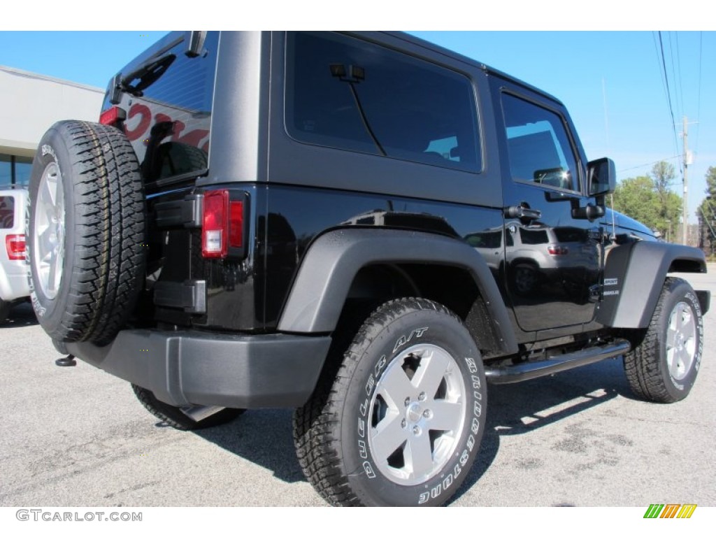 2012 Wrangler Sport S 4x4 - Black / Black photo #7