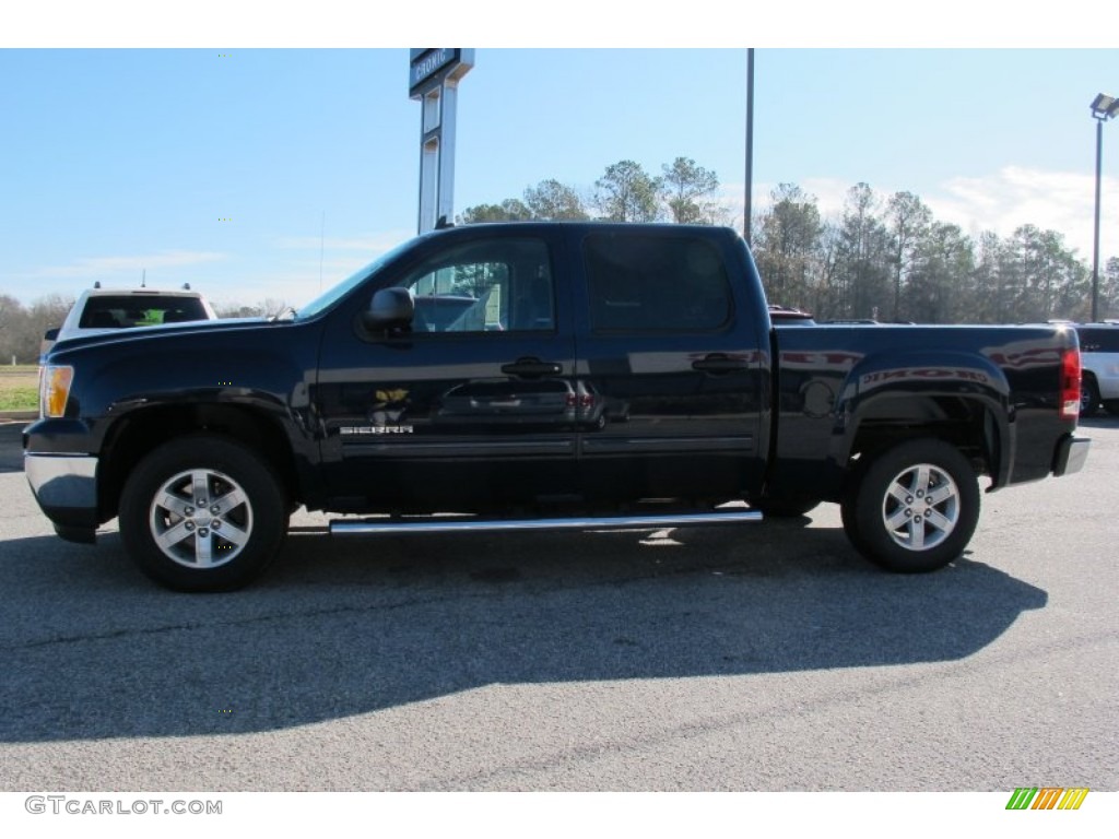 2012 Sierra 1500 SLE Crew Cab - Midnight Blue Metallic / Ebony photo #4