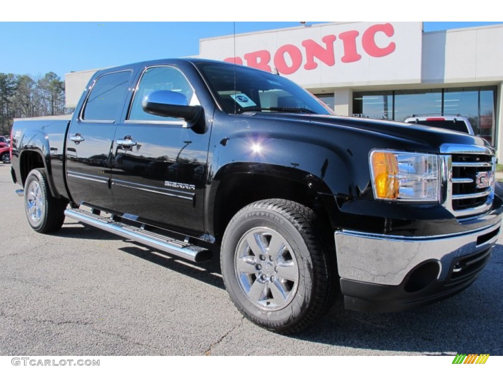 2012 Sierra 1500 SLE Crew Cab - Onyx Black / Ebony photo #1