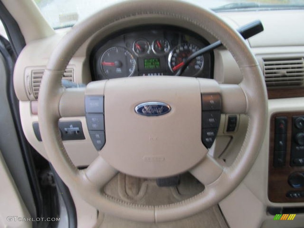2004 Ford Freestar Limited Pebble Beige Steering Wheel Photo #59855191