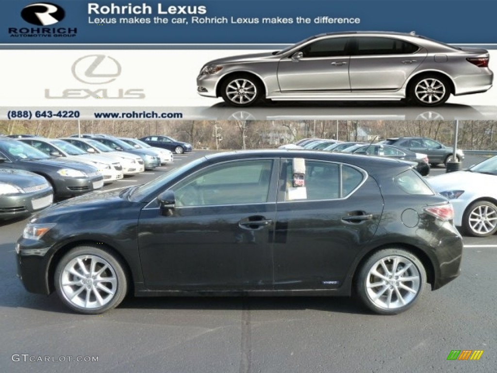 2012 CT 200h Hybrid Premium - Obsidian Black / Caramel Nuluxe photo #1