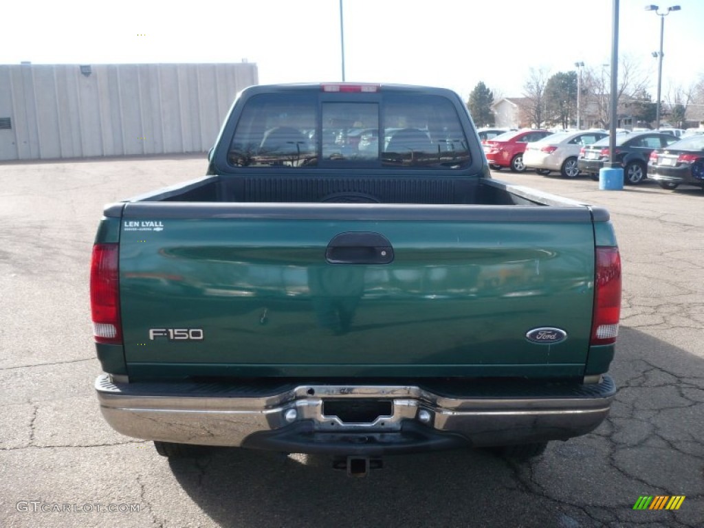 1999 F150 XLT Extended Cab 4x4 - Amazon Green Metallic / Medium Prairie Tan photo #5