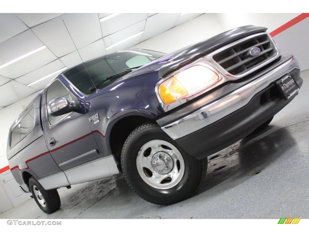 2002 F150 XLT Regular Cab - True Blue Metallic / Dark Graphite photo #1