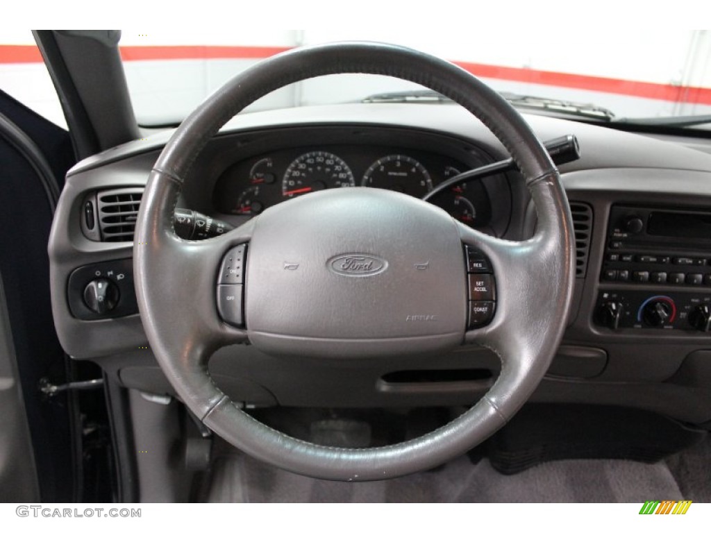 2002 Ford F150 XLT Regular Cab Dark Graphite Steering Wheel Photo #59862643