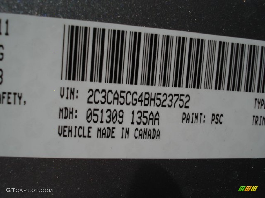 2011 300 Color Code PSC for Billet Silver Metallic Photo #59862714
