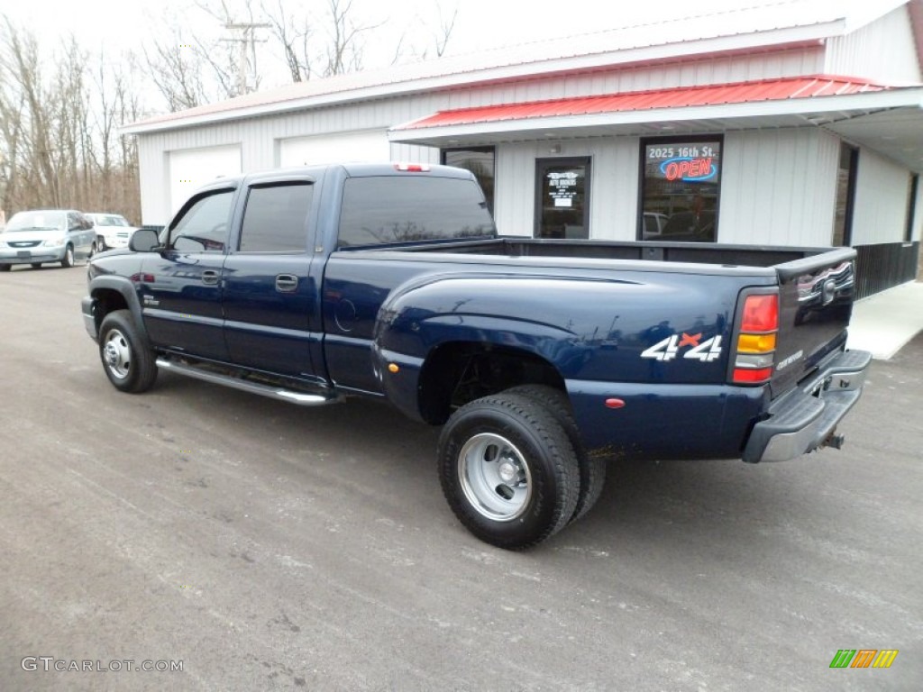 2006 Silverado 3500 LT Crew Cab 4x4 Dually - Dark Blue Metallic / Tan photo #7
