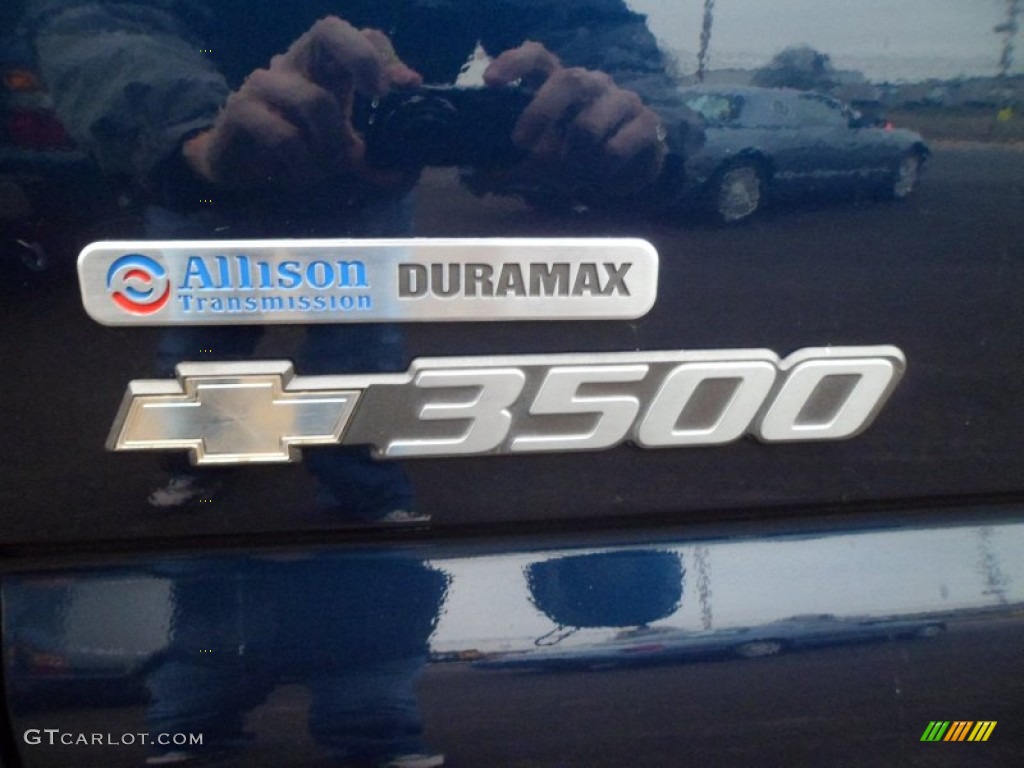 2006 Silverado 3500 LT Crew Cab 4x4 Dually - Dark Blue Metallic / Tan photo #13