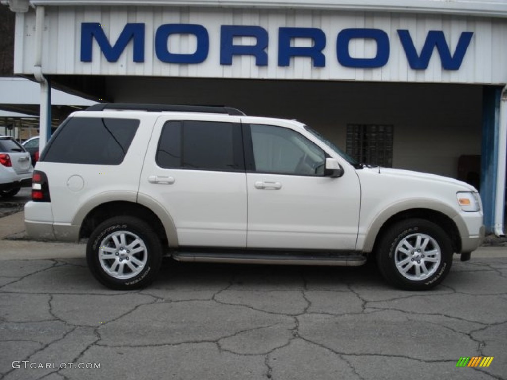 2010 Explorer Eddie Bauer 4x4 - White Suede / Camel photo #1