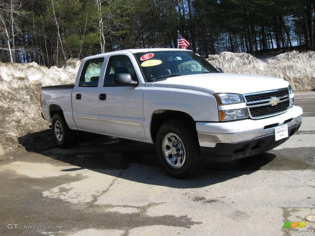 2007 Silverado 1500 Classic LS Crew Cab 4x4 - Summit White / Dark Charcoal photo #1