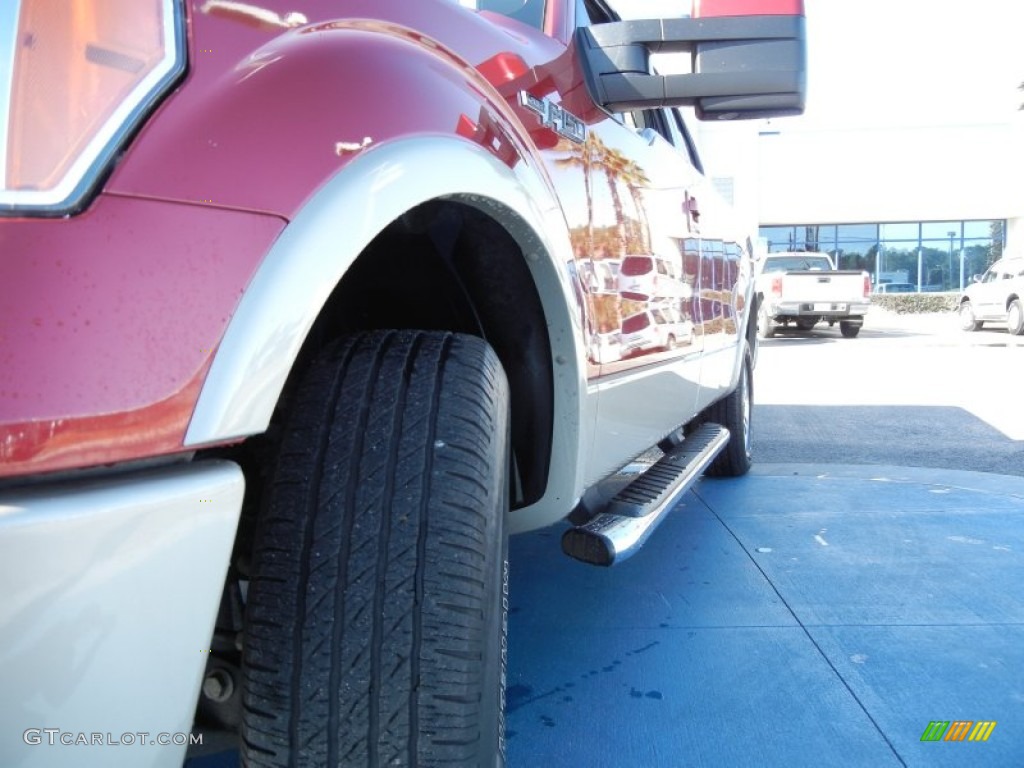 2010 F150 Lariat SuperCab - Red Candy Metallic / Tan photo #10