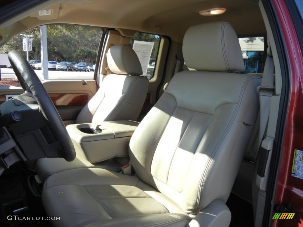 2010 F150 Lariat SuperCab - Red Candy Metallic / Tan photo #12