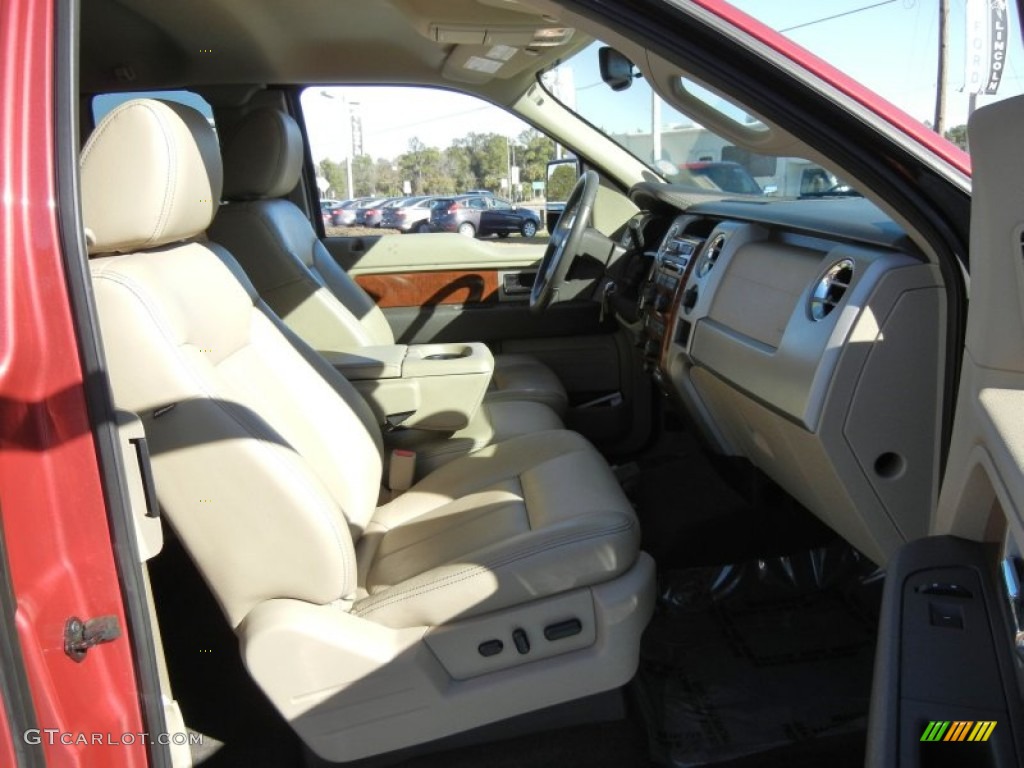 2010 F150 Lariat SuperCab - Red Candy Metallic / Tan photo #18
