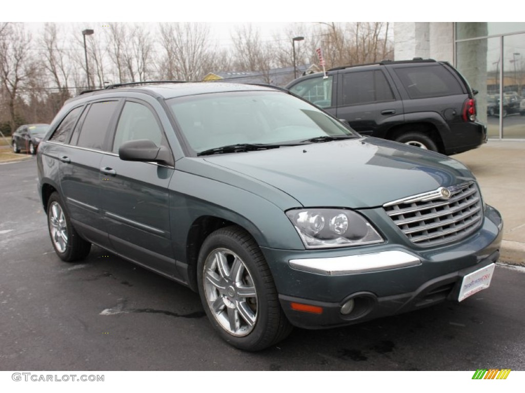 2005 Pacifica Touring AWD - Magnesium Green Pearl / Light Taupe photo #20