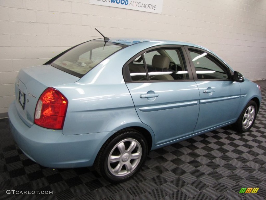 2006 Accent GLS Sedan - Ice Blue / Beige photo #4