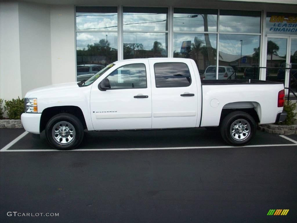 2008 Silverado 1500 LT Crew Cab - Summit White / Light Titanium/Ebony Accents photo #2