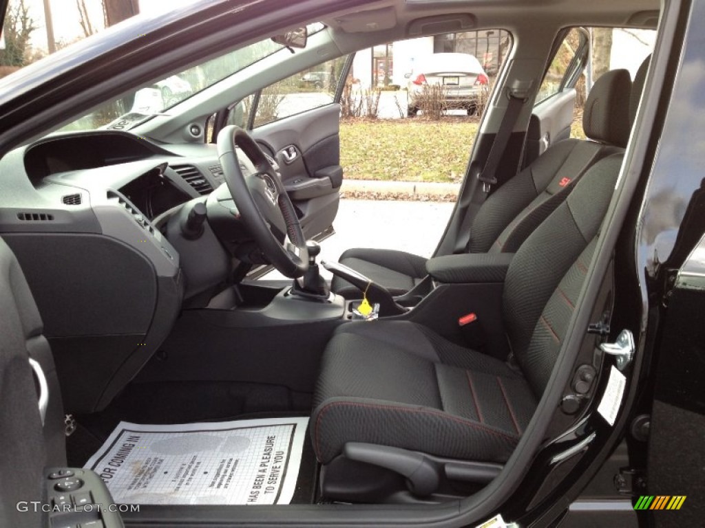Black Interior 2012 Honda Civic Si Sedan Photo #59871929