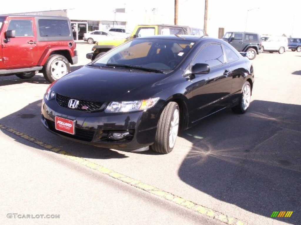 2011 Civic Si Coupe - Crystal Black Pearl / Black photo #1