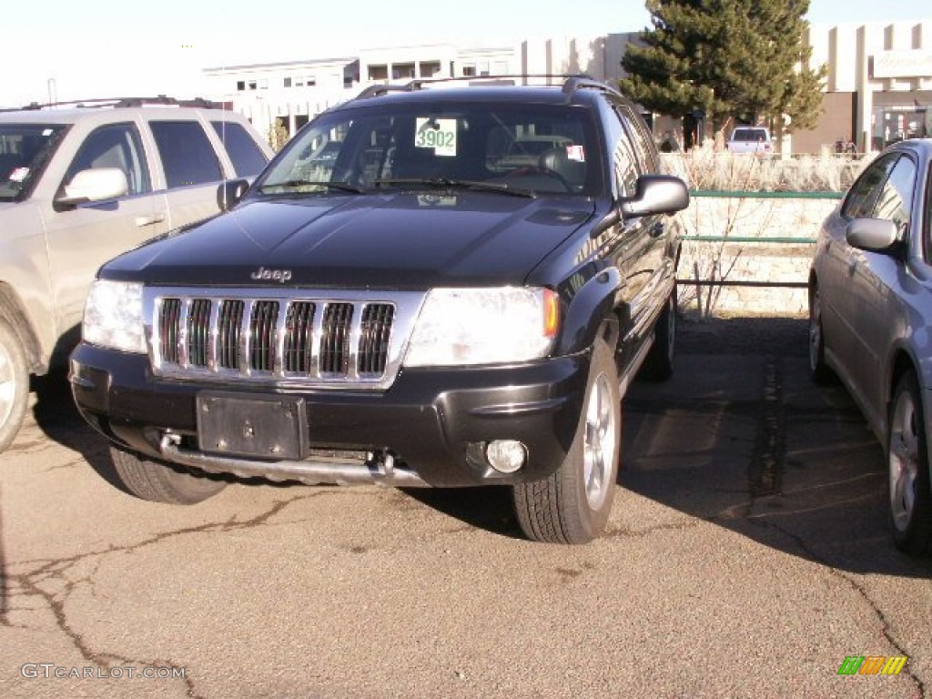 2004 Grand Cherokee Overland 4x4 - Brillant Black Crystal Pearl / Dark Slate Gray photo #1