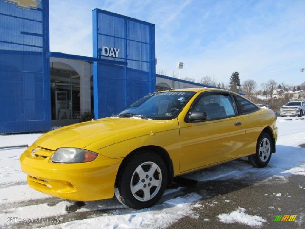 2003 Cavalier LS Coupe - Yellow / Graphite Gray photo #1