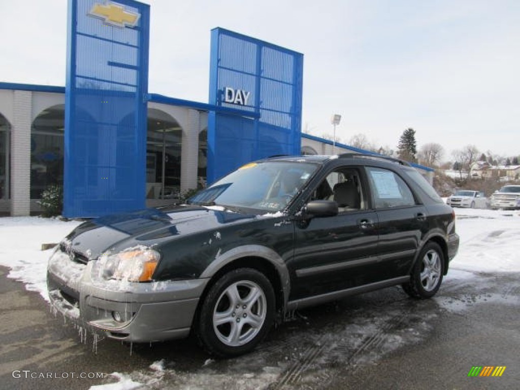 2004 Impreza Outback Sport Wagon - Woodland Green Pearl / Gray photo #1