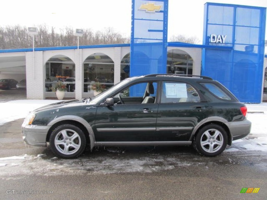 2004 Impreza Outback Sport Wagon - Woodland Green Pearl / Gray photo #2