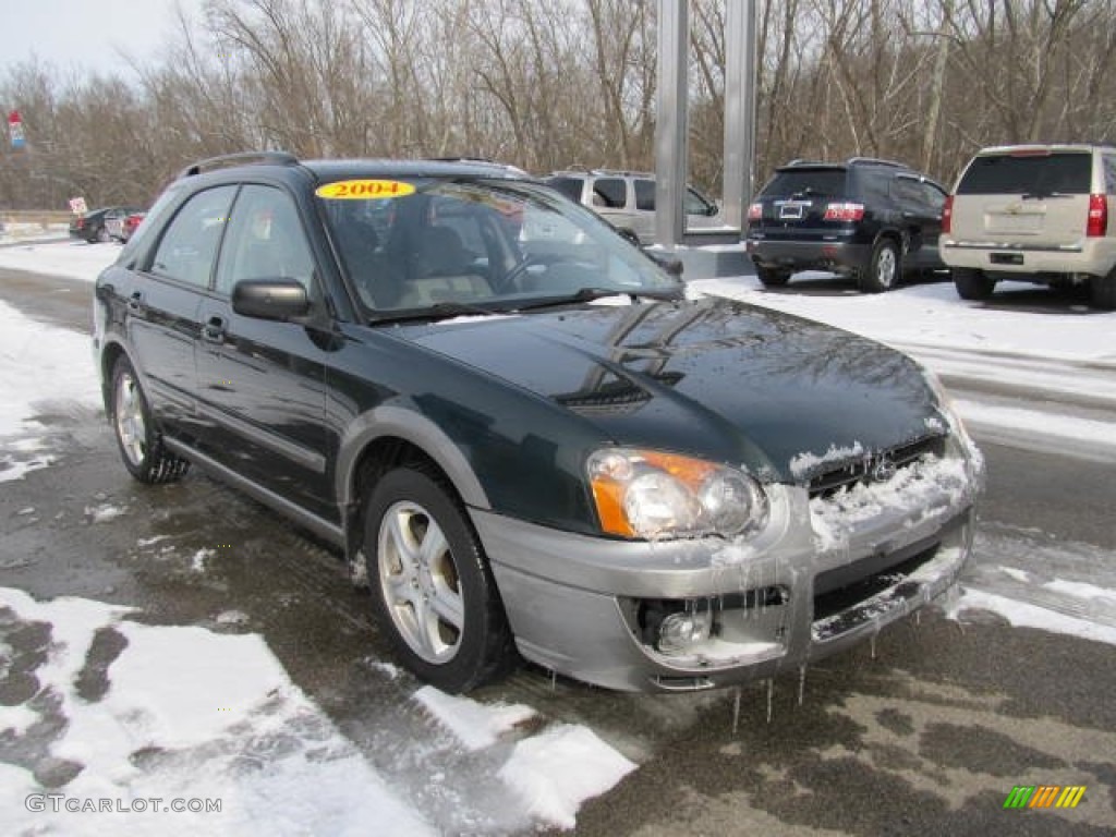 2004 Impreza Outback Sport Wagon - Woodland Green Pearl / Gray photo #6