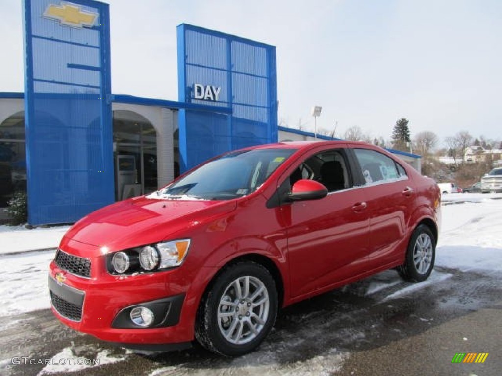 2012 Sonic LT Sedan - Victory Red / Dark Pewter/Dark Titanium photo #1