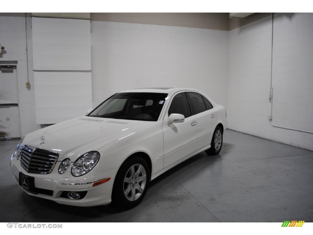 2008 E 320 BlueTEC Sedan - Arctic White / Black photo #14