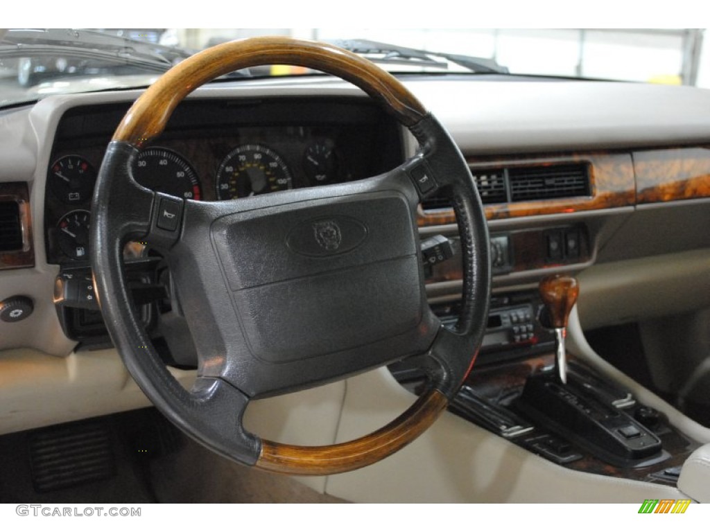 1996 Jaguar XJ XJS Convertible Ivory Steering Wheel Photo #59875835