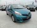 2012 Lagoon Blue Mica Toyota Yaris LE 3 Door  photo #3