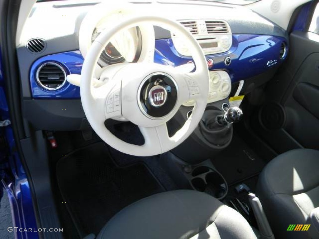 2012 Fiat 500 Pop Tessuto Grigio/Avorio (Grey/Ivory) Dashboard Photo #59878724