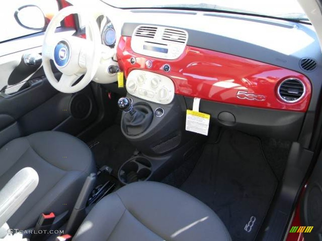 2012 Fiat 500 Pop Tessuto Grigio/Avorio (Grey/Ivory) Dashboard Photo #59878931