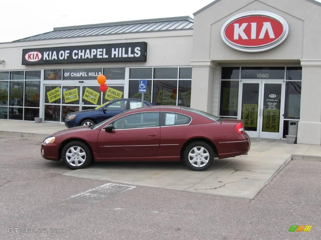 2004 Sebring Coupe - Deep Red Pearl / Black photo #1