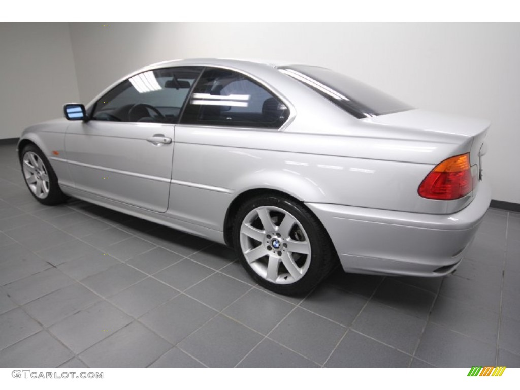 2001 3 Series 325i Coupe - Titanium Silver Metallic / Black photo #5