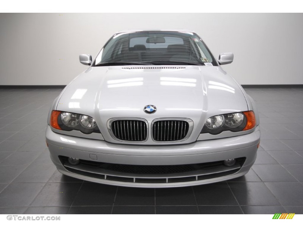 2001 3 Series 325i Coupe - Titanium Silver Metallic / Black photo #6