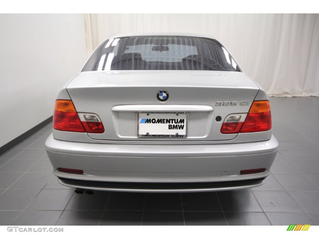 2001 3 Series 325i Coupe - Titanium Silver Metallic / Black photo #13