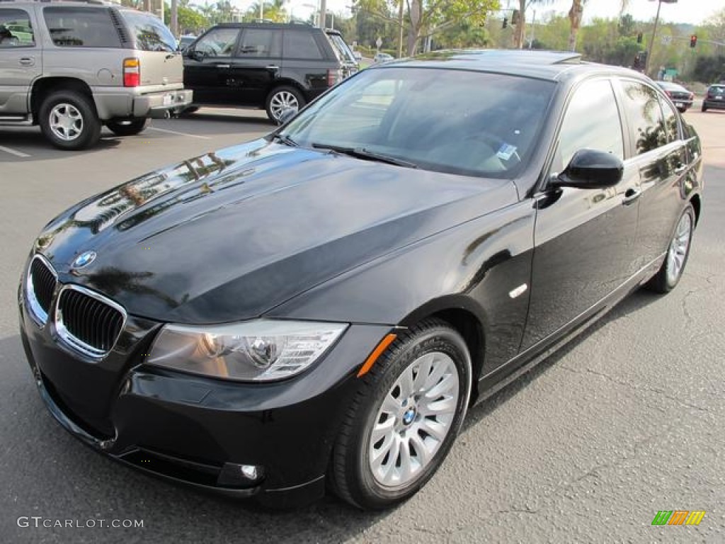 2009 3 Series 328i Sedan - Black Sapphire Metallic / Black photo #1