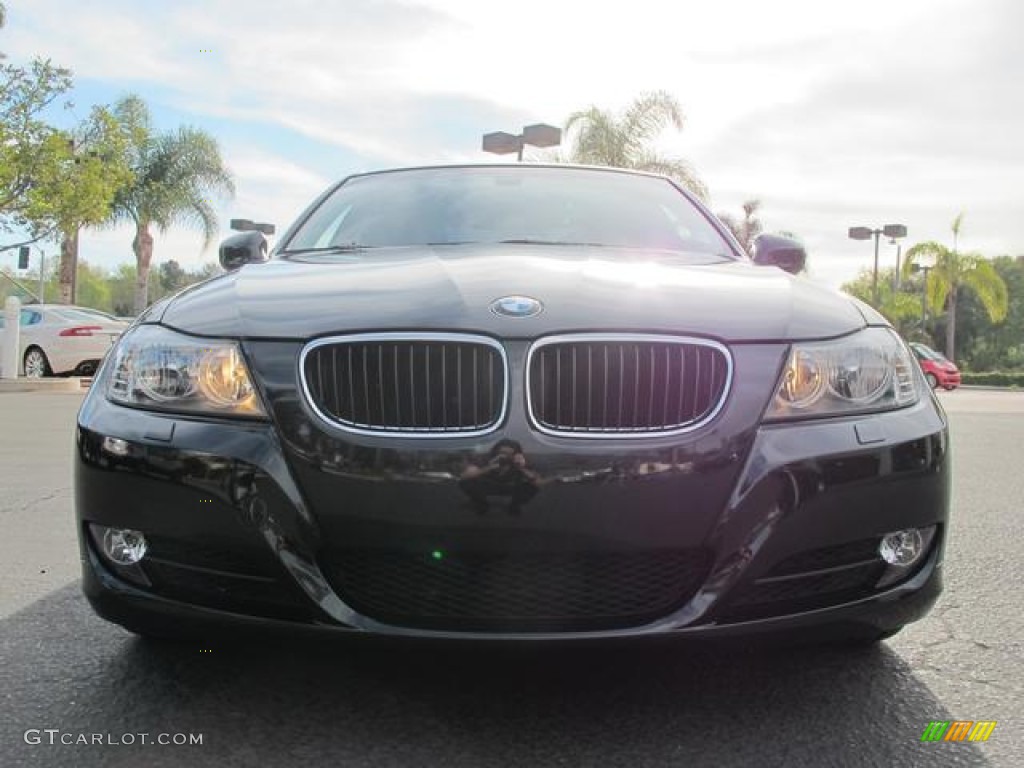 2009 3 Series 328i Sedan - Black Sapphire Metallic / Black photo #2
