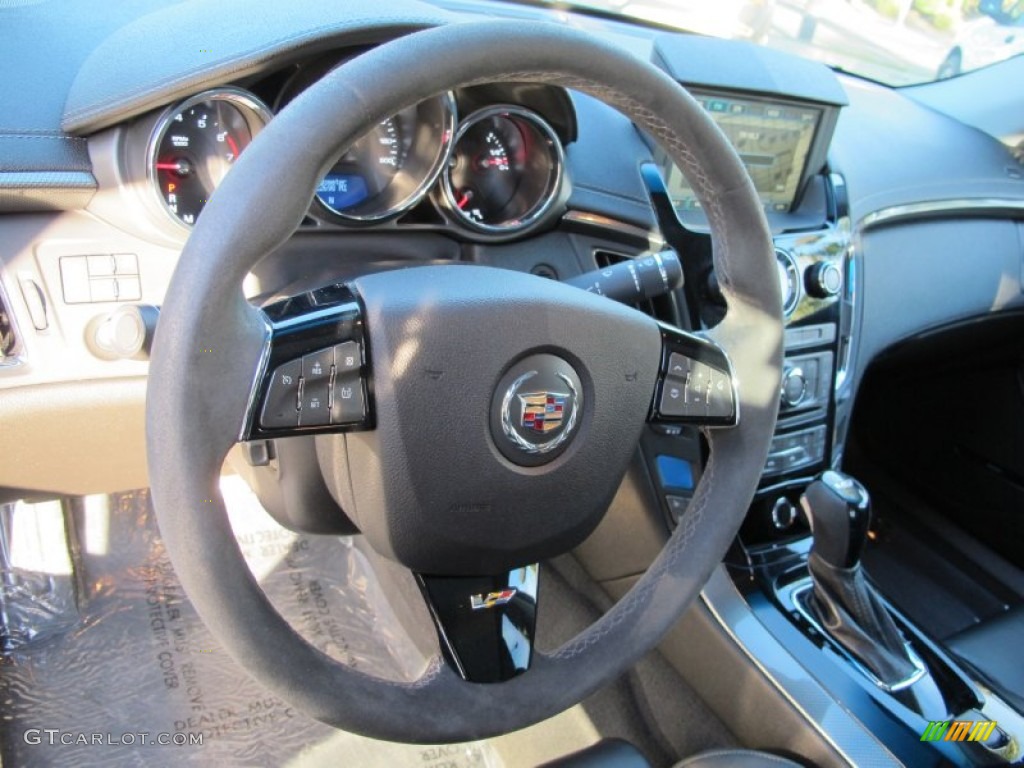 2009 Cadillac CTS -V Sedan Ebony Steering Wheel Photo #59881934