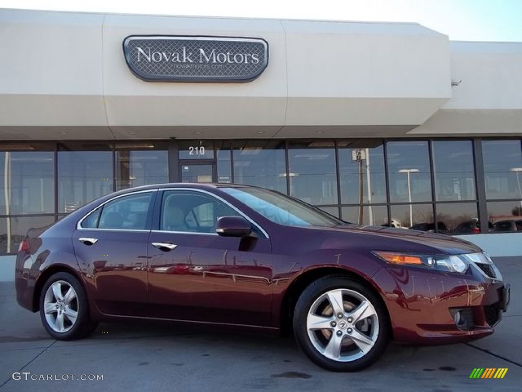 2009 TSX Sedan - Basque Red Pearl / Parchment photo #1