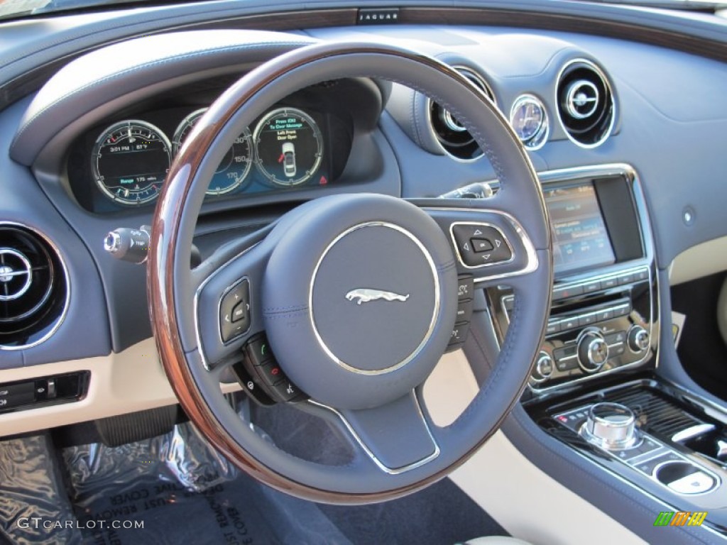 2012 Jaguar XJ XJL Portfolio Navy/Ivory Dashboard Photo #59883131