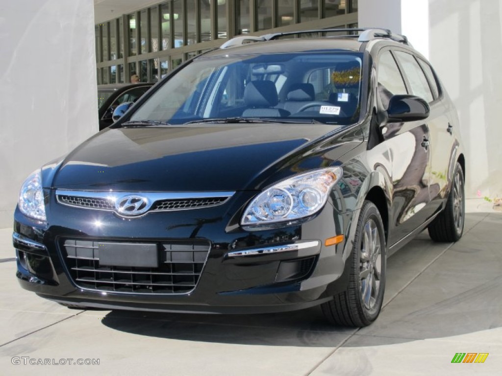 2012 Elantra GLS Touring - Midnight Black / Black photo #1