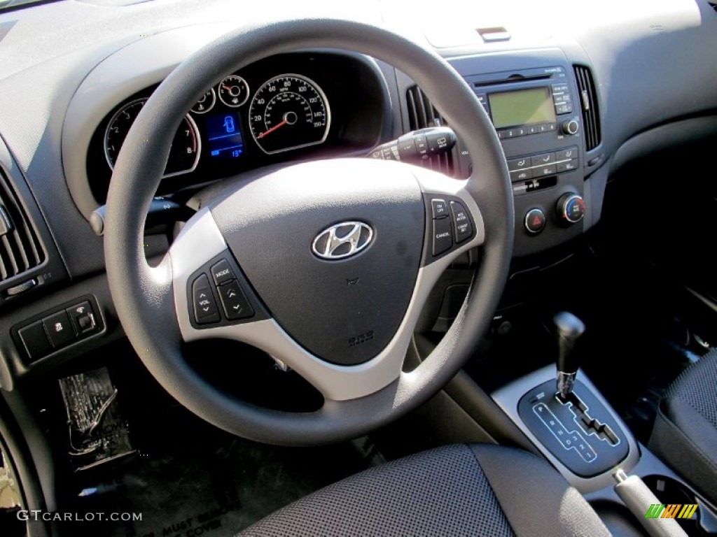2012 Hyundai Elantra GLS Touring Black Steering Wheel Photo #59883473