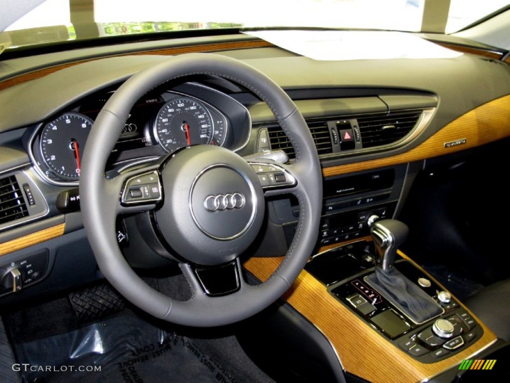 2012 Audi A7 3.0T quattro Premium Black Dashboard Photo #59883644