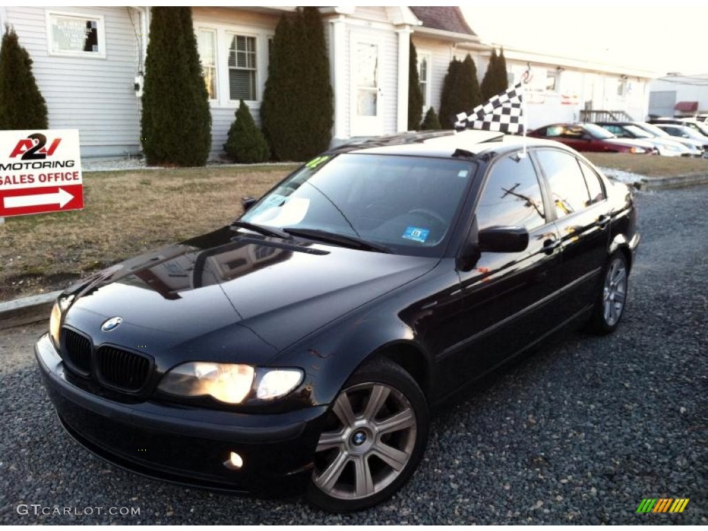 2002 3 Series 325i Sedan - Jet Black / Black photo #3