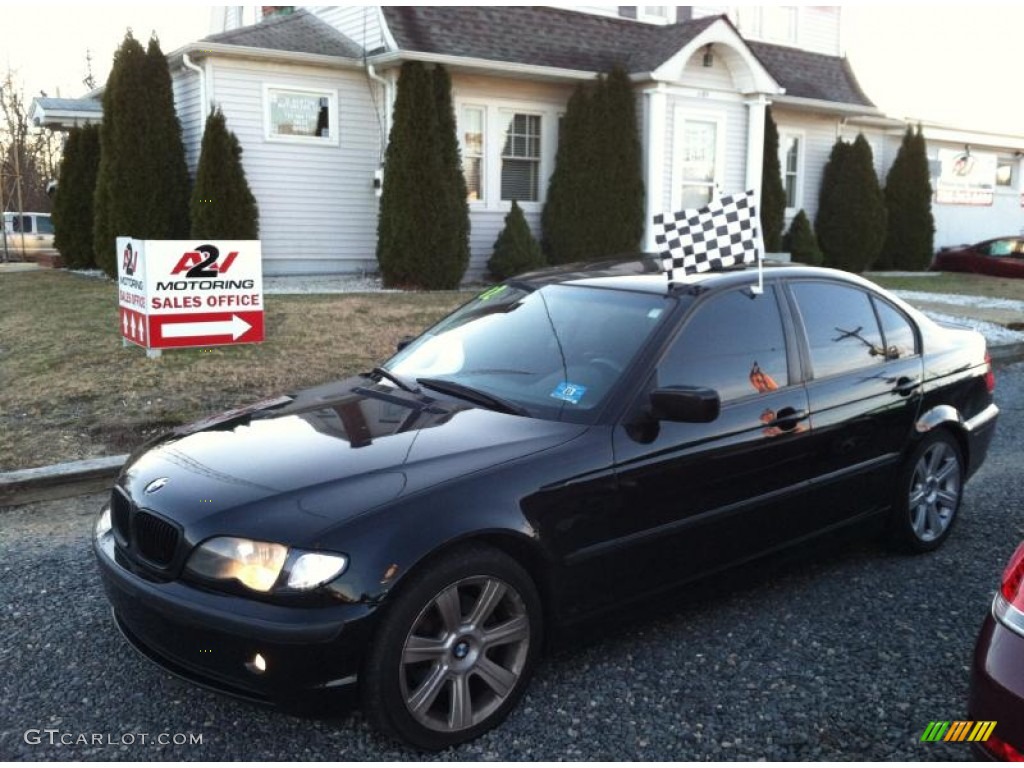2002 3 Series 325i Sedan - Jet Black / Black photo #4