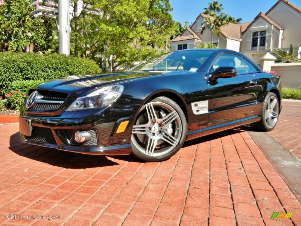 Black 2009 Mercedes-Benz SL 63 AMG Roadster Exterior Photo #59887603