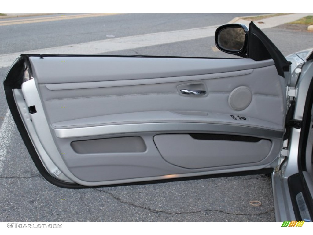 2010 BMW 3 Series 335i xDrive Coupe Gray Dakota Leather Door Panel Photo #59887733